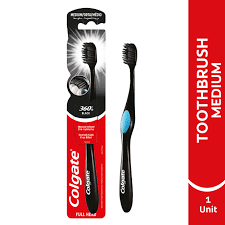 Colgate 360° Charcoal Black Toothbrush 